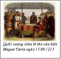 Text Box:  
Quoc vng John k ten vao ban Magna Carta ngay 15.06.1215
